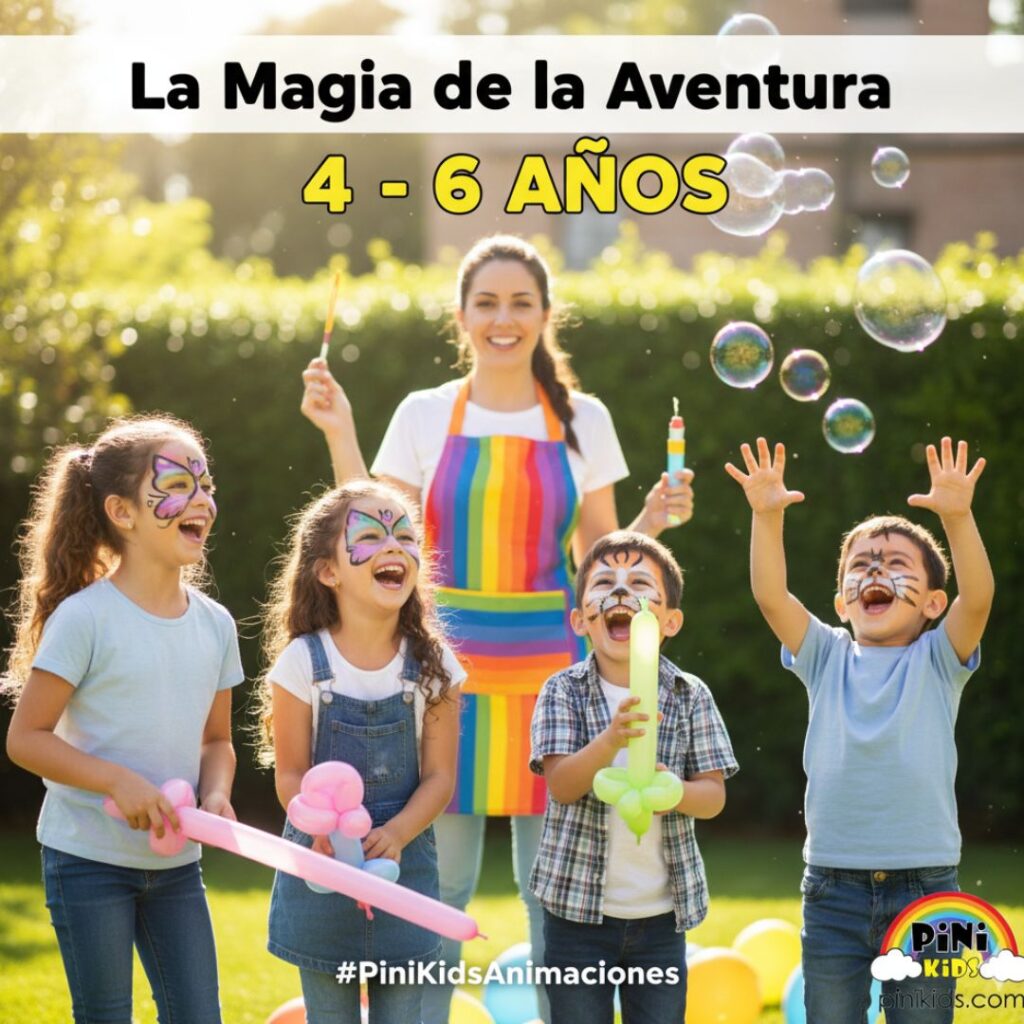 servicios de Animación para Edades de 4 a 6 Años